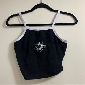 Shein Black Sun Tank Top Medium